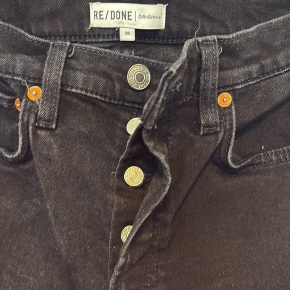 Re/Done stovepipe raw hem jeans , sz : 28 - Picture 10 of 13